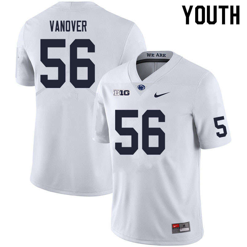Youth #56 Amin Vanover Penn State Nittany Lions College Football Jerseys Sale-White